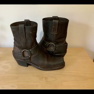 Frye Harness Boots Brown